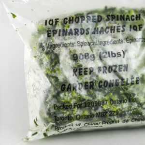 Frozen chopped Spinach- 2 lbs